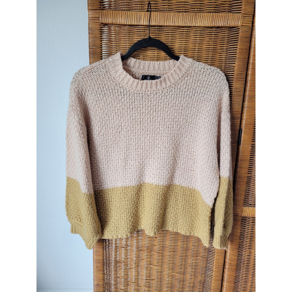 Volcom Colorblock Cropped Sweater – Women's M (8)